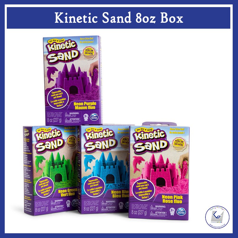 6033332  Kinetic Sand 8oz Neon Sand Box (colors may vary)