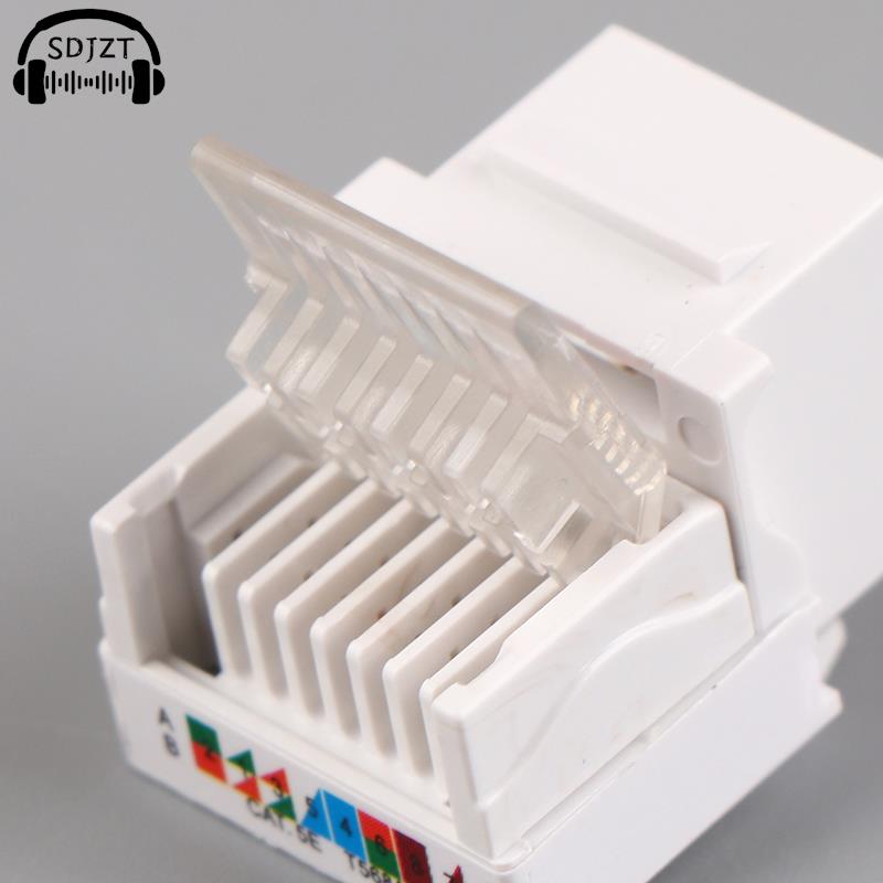 5PCS RJ45 Connector Information Socket Computer Outlet Cable Adapter Jack Tool-Free CAT5E UTP Network Cable Adapter