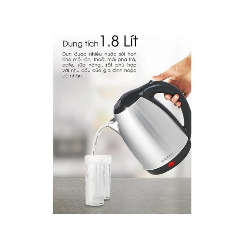 Freeship- Ấm siêu tốc inox cao câp 1,8l kettle . đun siêu nhanh