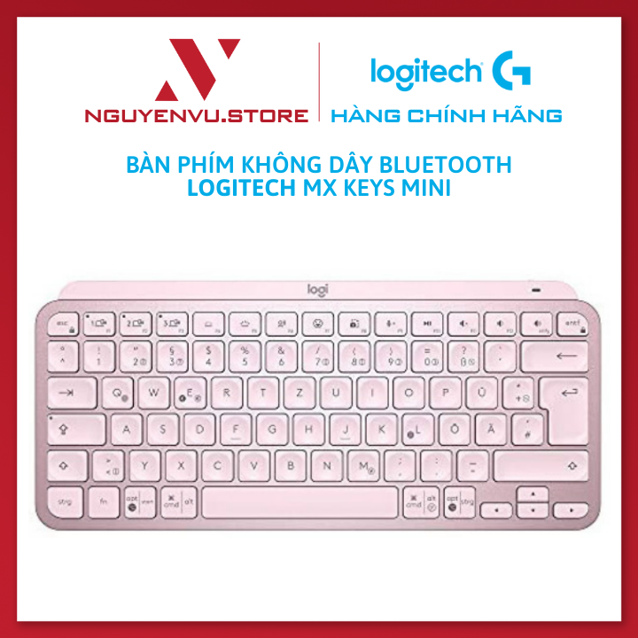 Bàn Phím Không Dây Bluetooth Logitech MX Keys Mini - Hàng Chính Hãng