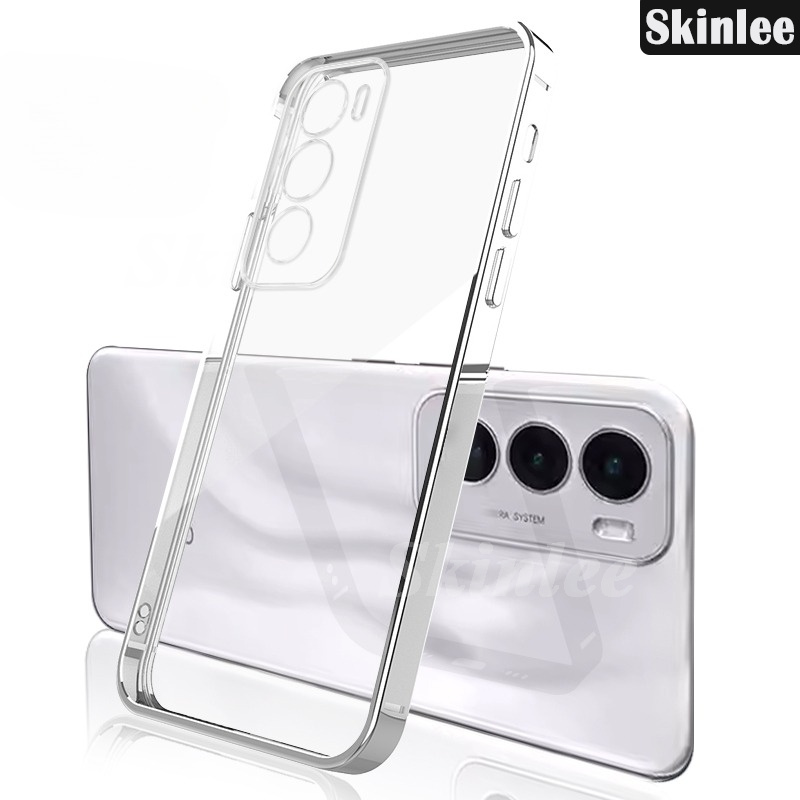 Phone case For OPPO Reno 12 Back cover Transparent Clear Plating Electroplate Shining Clear Soft Cover For OPPO Reno12 Pro Cover cases.