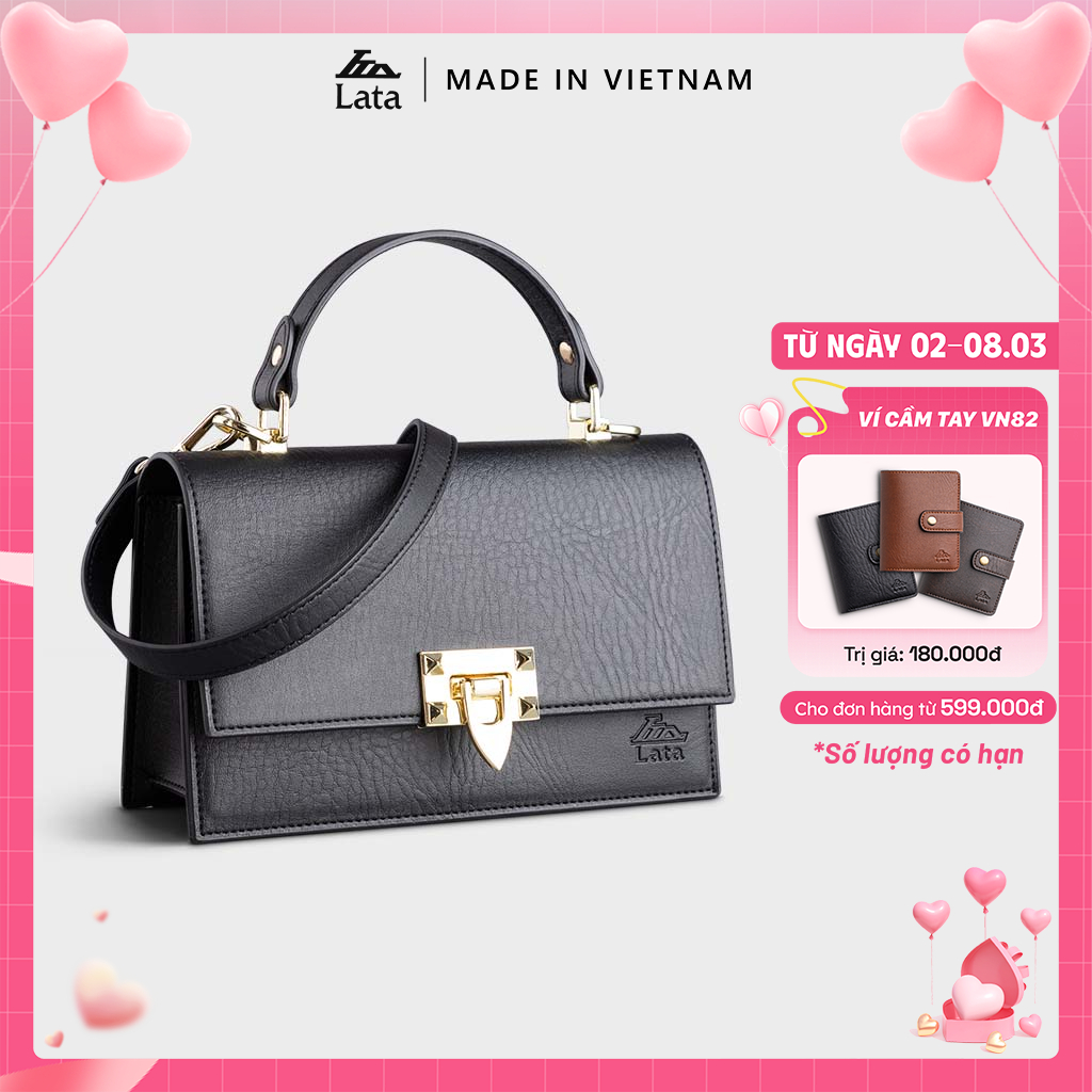 Túi Lata (Thời trang nữ dự tiệc phối khóa - Túi đeo chéo da HN86)