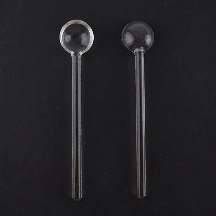 Long Handle Glass Teaspoon Tableware Transparent Coffee Stirring Spoon