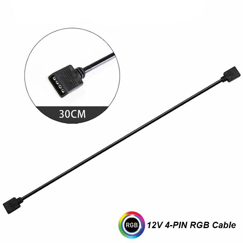 【VogueVenture】12V/4pin 5V/3-pin AURA RGB Extension Adapter Cable ...