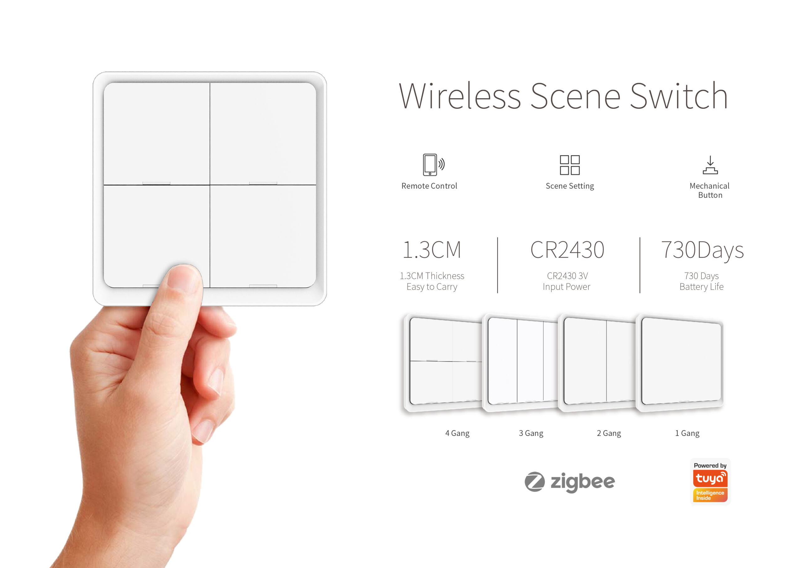 Công tắc ngữ cảnh dán tường Zigbee Tuya