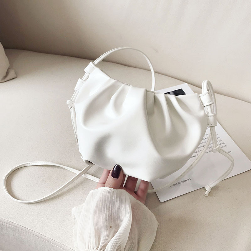 ELACCENT Mini bag New crossbody bag Hipster girl Cloud bag Girl pleated shoulder bag