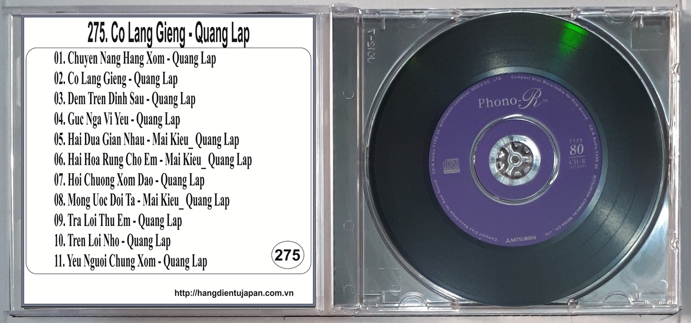 BỘ 5 CD NHẠC CA SĨ QUANG LẬP