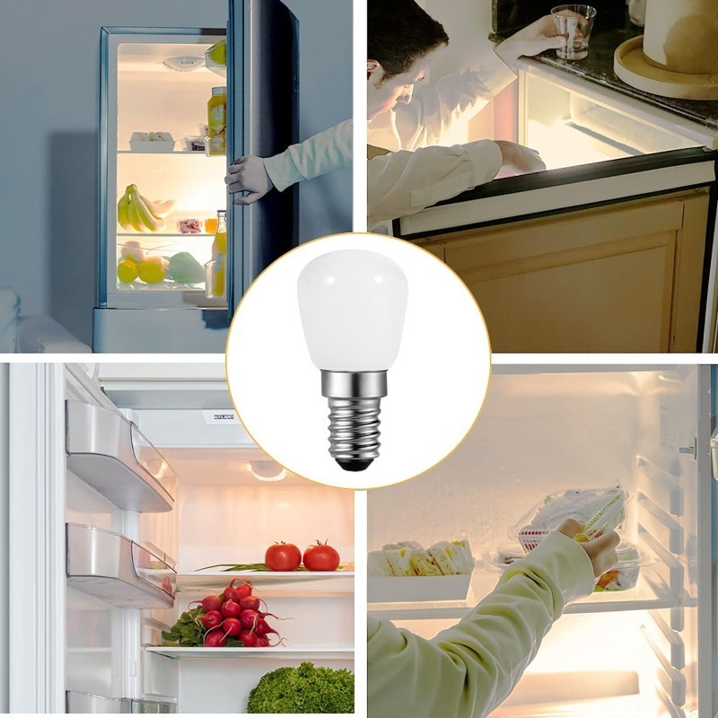 1/4Pcs Mini LED Refrigerator Light Bulbs for Kitchen Bedroom Home E12 E14 Screw Bulb White Display Cabinet Lights 220V