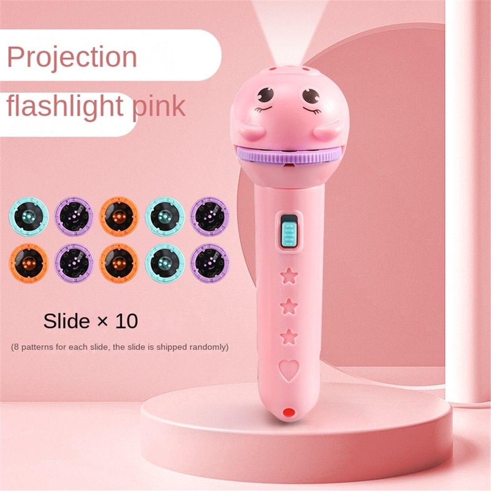 PDG Nóng Máy chiếu trượt Hoạt hình Phát sáng Đồ chơi giáo dục sớm Đèn chiếu cho trẻ em Đồ chơi đèn pin Sách Truyện ngủ