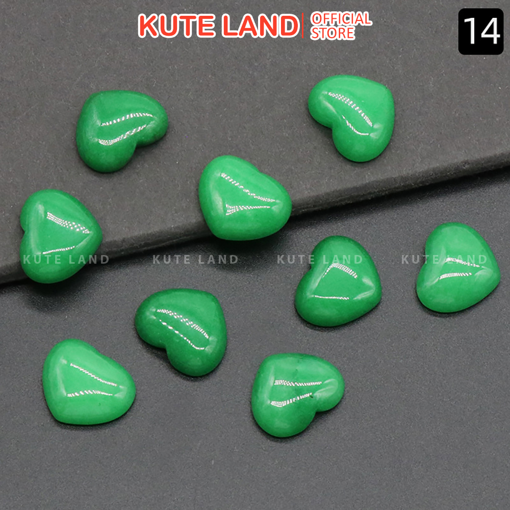 Đá Phong Thủy Hình Trái Tim Size Lớn 15x18 mm Thanh Tẩy Năng Lượng 21 Mẫu Được Chọn Màu DA41