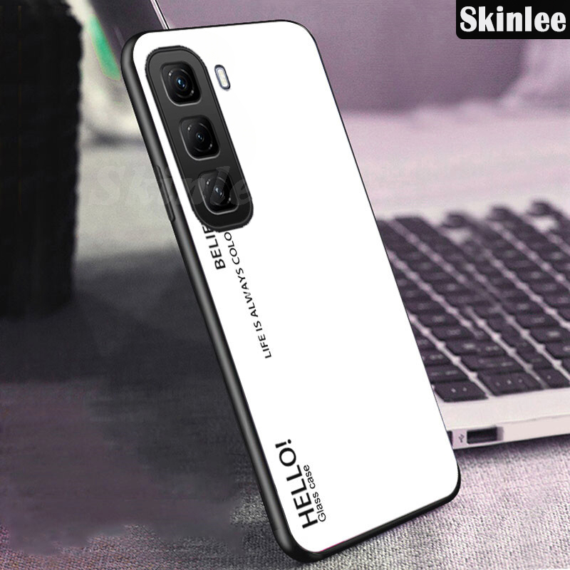 Phone case For infinix Hot 50 / 50 Pro / 50 Pro Plus Back cover Gradient Tempered Glass Protector Mirror Hard Cover For infinix Hot 50 Pro+ Cover cases. 