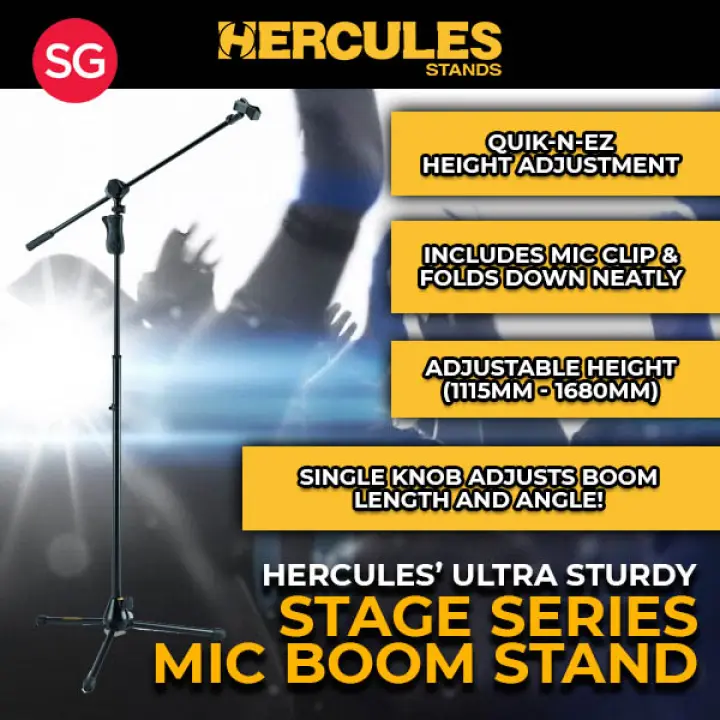 Hercules MS632B 2-in-1-Microfono con supporto 