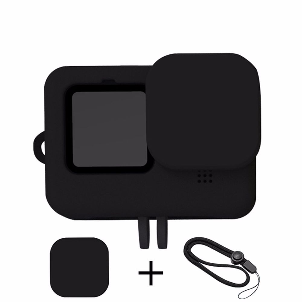 HSFJHSS Dustproof Shell Shockproof Rubber Silicone Housing Protective Case Protective Cover For gopro hero 9 Camera Lens Protect Cover Action Camera Shell Camera Case