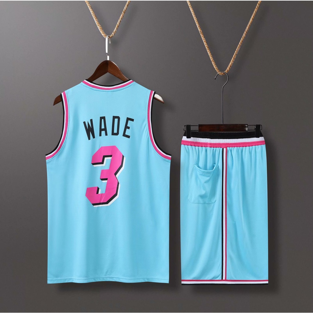 *áo bóng rổ miami heat 3 dwyane wade phiên bản thành phố cho nam
