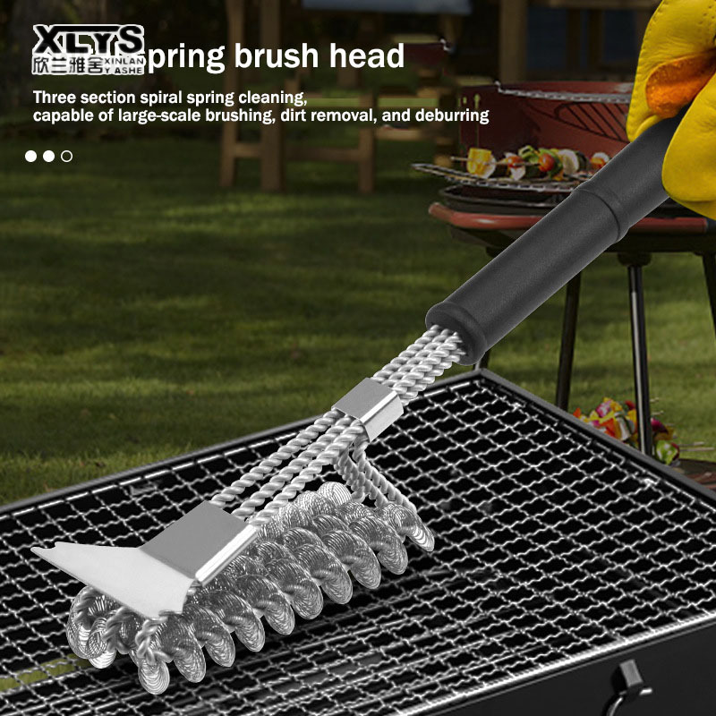 Stainless steel cleaning brushes, kitchen cleaning tools, pot bottoms, decontamination wire brushes, grill grill nets, wire brushes