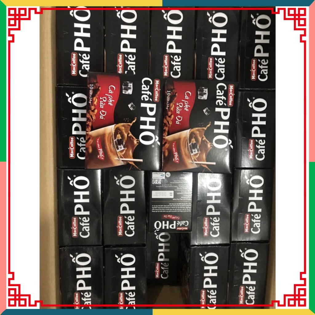 Cà phê Phố Sữa Đá hộp 10 gói x 24g