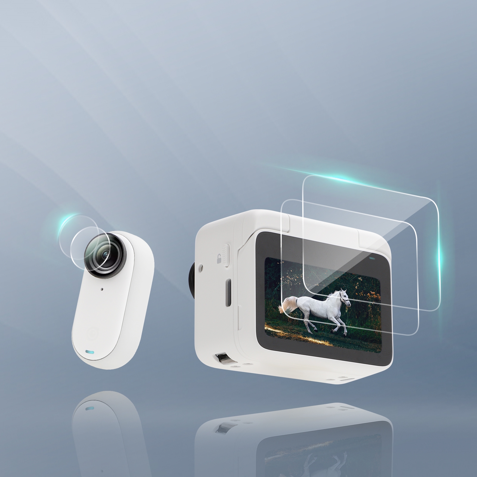 For Insta360 GO 3 Tempered Film Anti-Shake Camera Screen Lens Protection Film Accessories