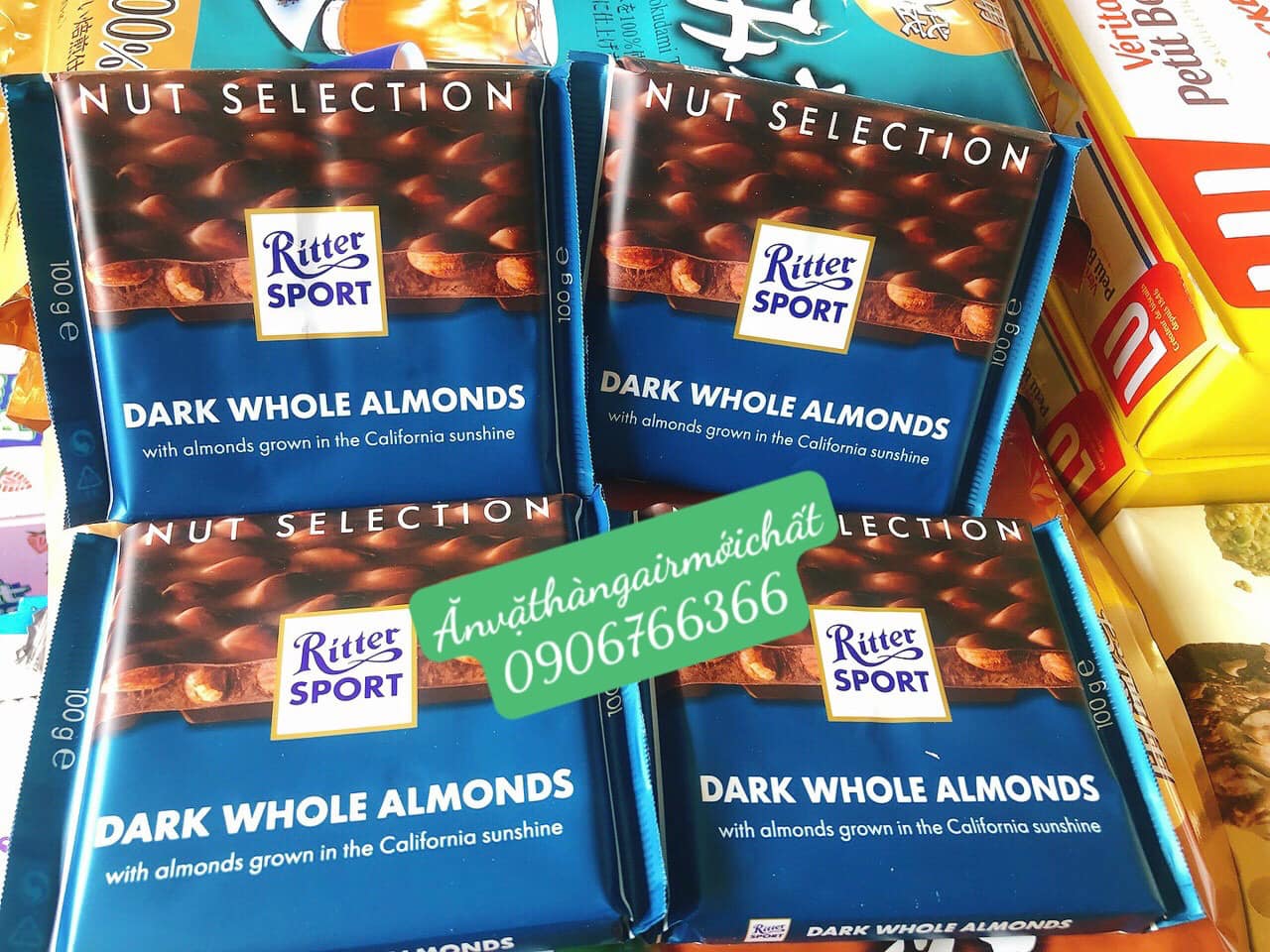 [DATE MỚI 11/2026]Socola Đức Ritter Sport Đủ Vị Thanh 100 Gram