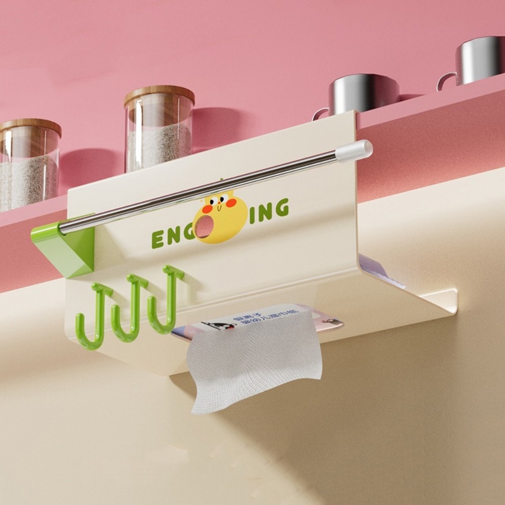 Multi-Purpose Plastic Upside-Down Paper Towel Rack Wall Mounted Large ...