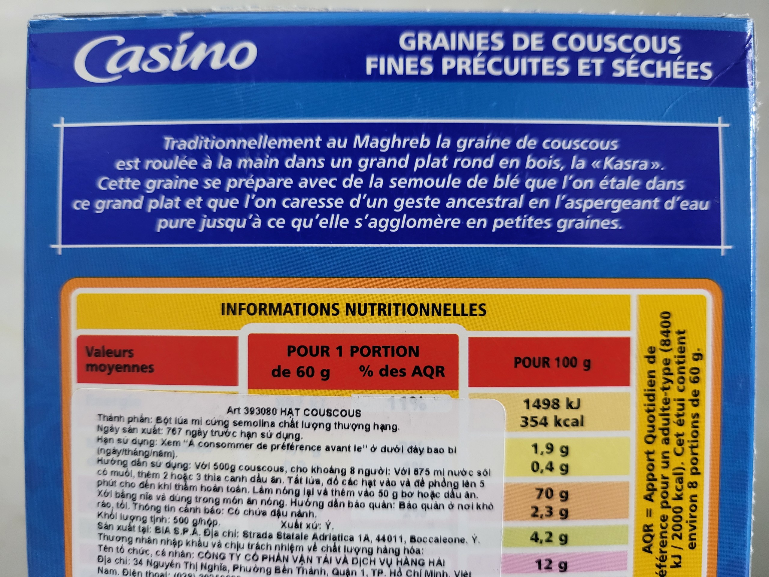 [Hộp 500g] HẠT LÚA MÌ CỨNG [Italia] CSN CousCous
