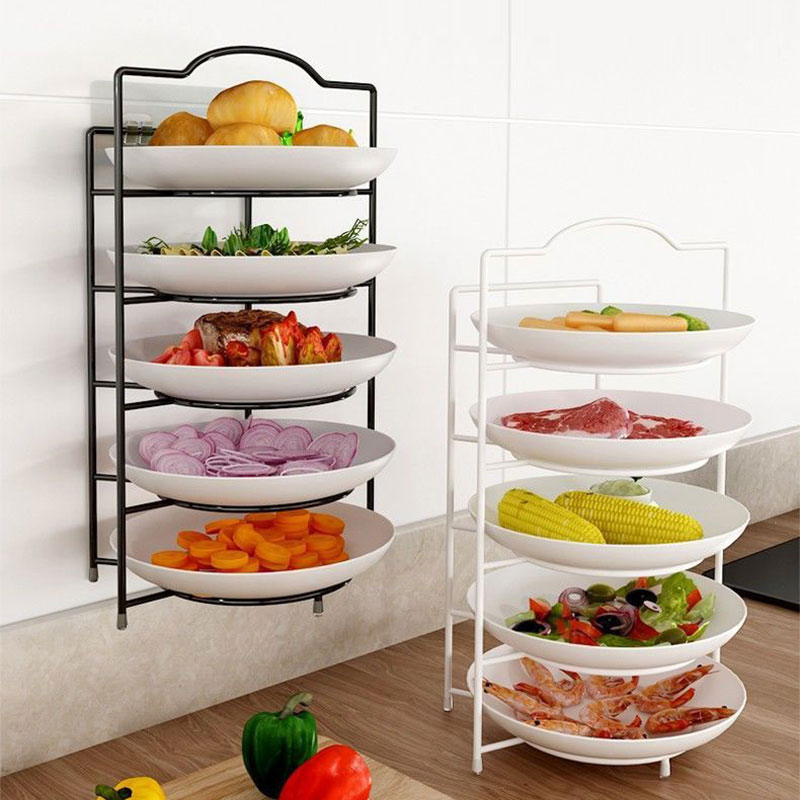 shelf Table shelf Household storage rack Kitchen side dish console mode Portable shelf Wall rack Multi-layer dish preparation rack