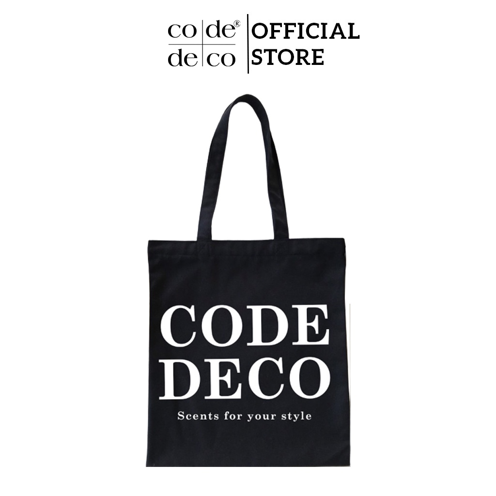 Túi vải Canvas Code Deco thời trang phiên bản mới có khóa kéo tiện lợi thumbnail