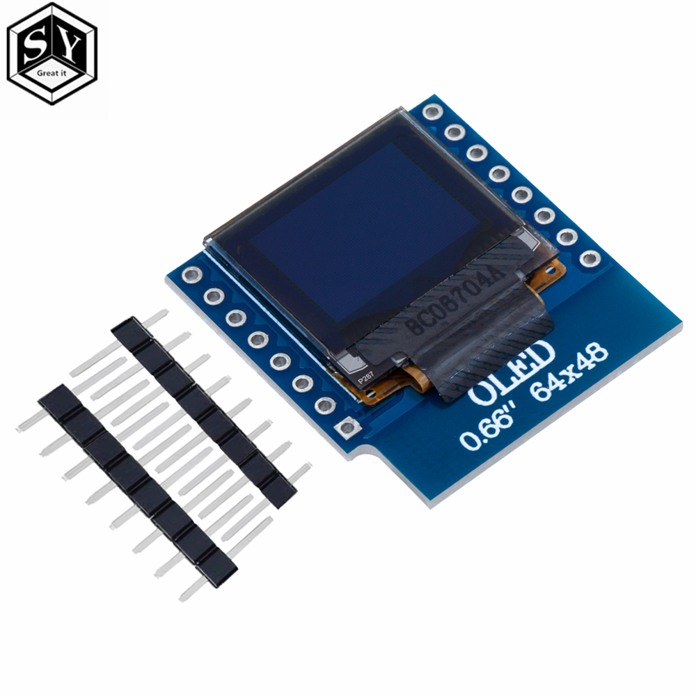 0.66 Inch Oled Display Module For Wemos D1 Mini Esp32 Module Arduino ...