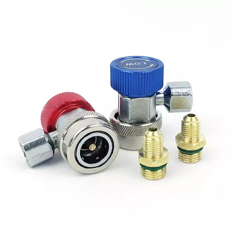Van nạp ga điều hòa cao áp và hạ áp cho xe hơi Đầu ráp nối nhanh R134a van điều hòa ô tô Nạp gas máy lạnh Mới