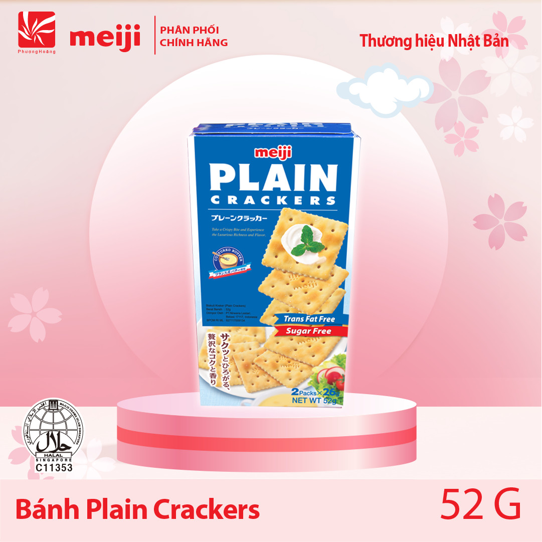 [ BÁNH MEIJI NHẬT BẢN ] Plain Cracker 104G/52G/3 vị