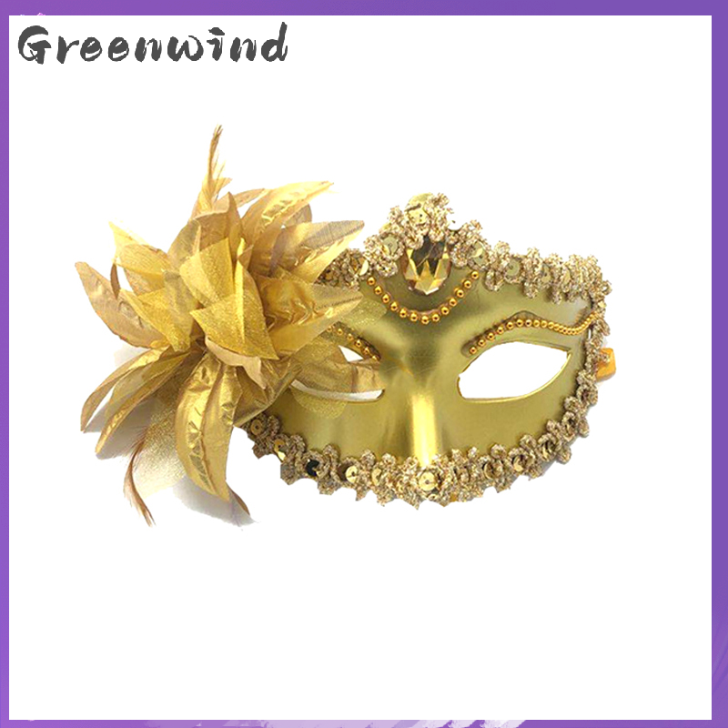 Greenwind Khiêu Vũ Đảng kim cương mặt nạ Venetian lông hoa đám cưới Lễ Hội
