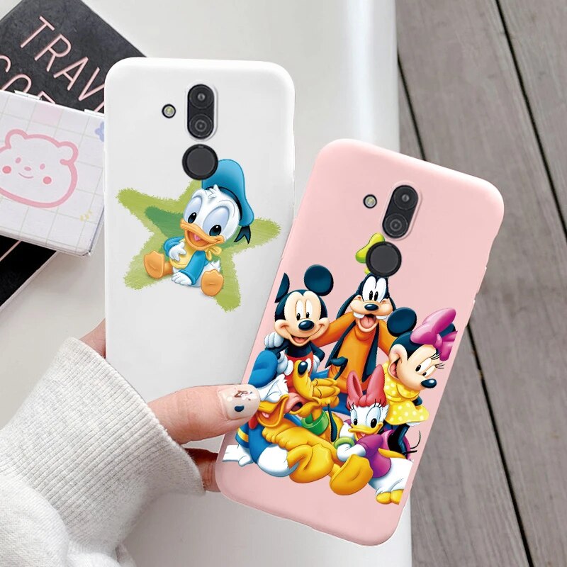 Fashions High Quality for Huawei Mate 20 Lite Phone Case Mickey Minnie Mouse Daisy Donald Duck Stitch Cute Funny Cartoon Silicone Soft TPU Back Cover.