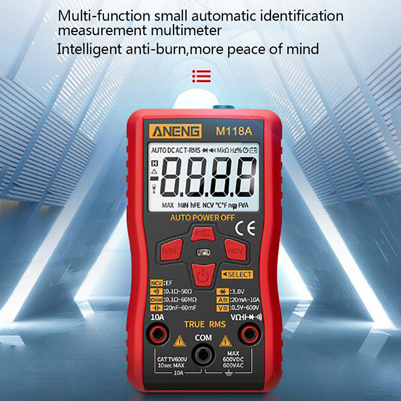Usefull tool store aneng đồng hồ vạn năng kỹ thuật số m118a máy kiểm tra ac/dc cầm tay máy đo điện trở mini rms