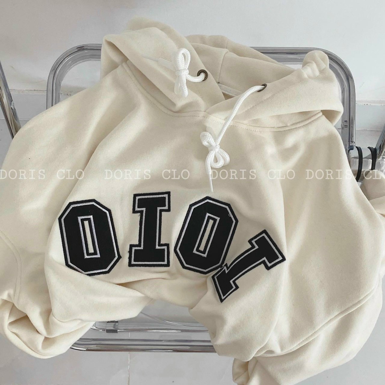 Áo Khoác Hoodie Nam Nữ Form Rộng Thêu Chữ OIOI Có Dây Kéo Nón Trùm Qua Đâu Chống Nắng Thời Trang Cao Cấp