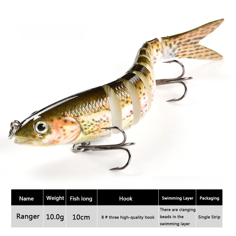 Multi-Section Artificial Bait Fishing Lure Jointed Swimbait Crankbait  Fishing Tackle 3D Sinking Pesca Swim Bait Fishing Lures 3D Sinking Pesca  Jointed