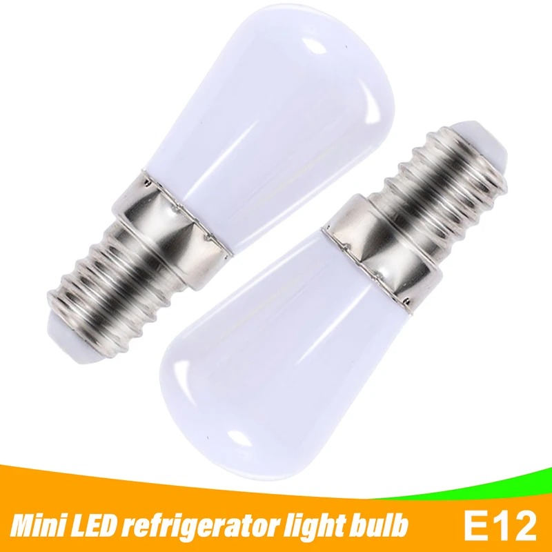 2Pcs LED Refrigerator E12 Light Bulbs 220V Kitchen Lamps for Refrigerator Display Cabinets