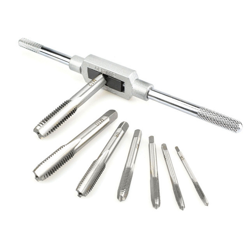 EYR Mall-8 in 1 Tap Tool Set Thread Metric Machine Hand Screw Thread Plug Taps Set