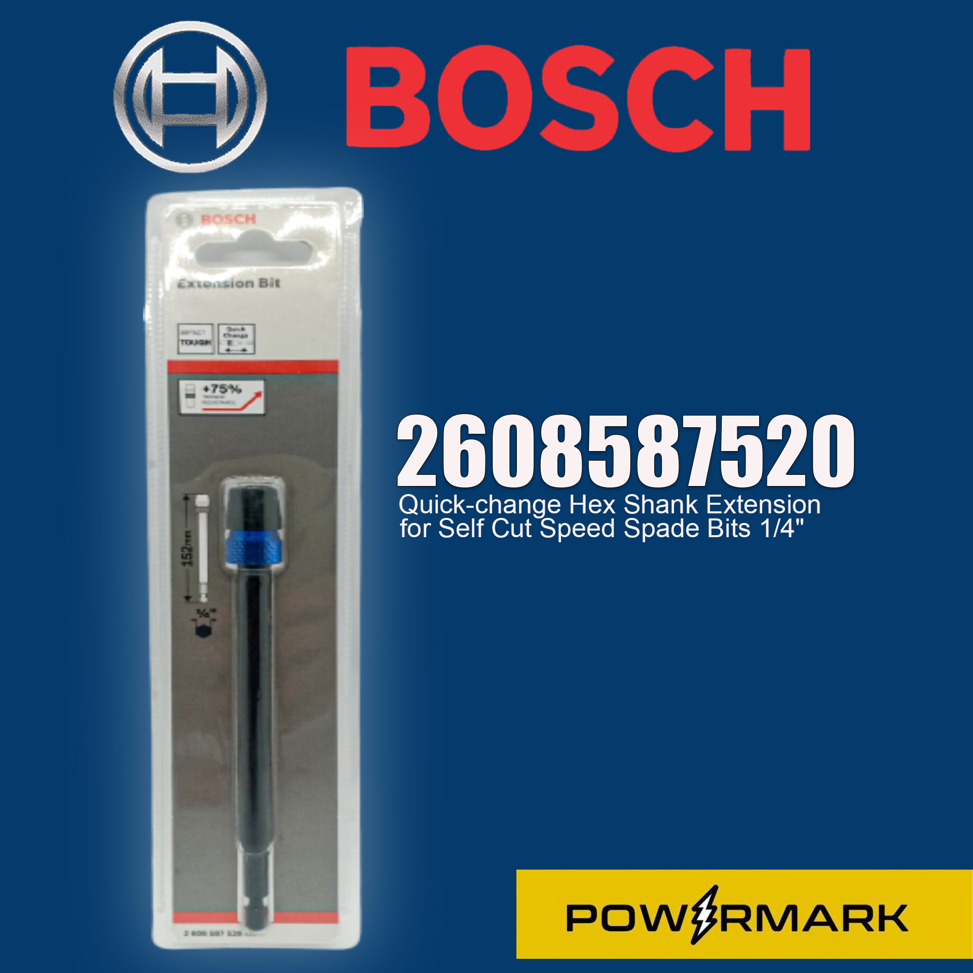 Bosch 1/4 inches Quick Change Extension Bit #87520 Bosch Accessories main image 1