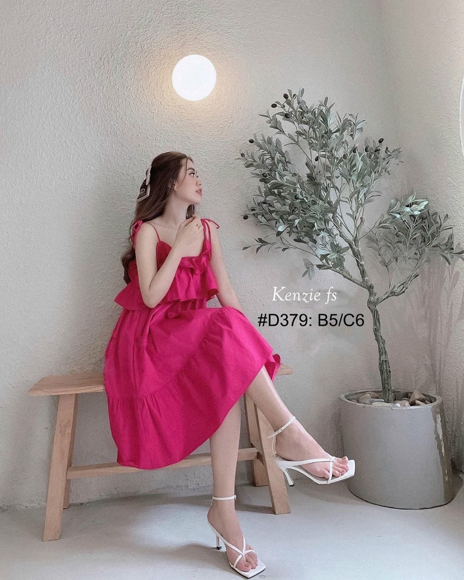 đầm hai dây babydoll chất voan kèm ảnh trãi sàn tự chụp m0015466