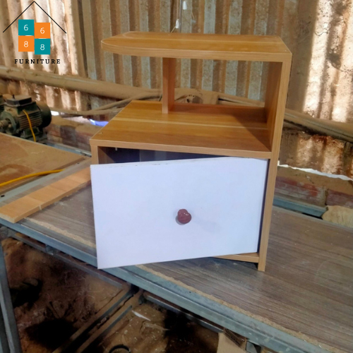 Tặng Tua Vít - Tủ Đề Đầu Giường - Tab Đầu Giường Gỗ MDF Cao Cấp Màu Gỗ Có Khóa An Toàn Lắp Ráp Dễ Dàng