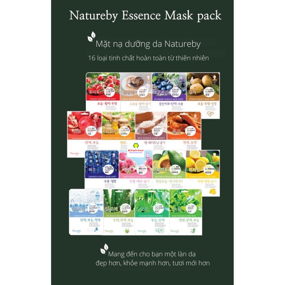 Mặt Nạ Natureby Hàn Quốc Chính Hãng 10 Miếng