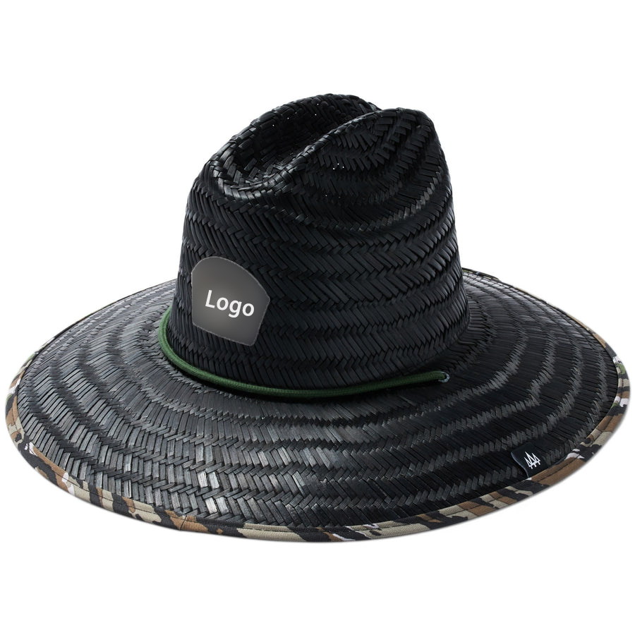 High Quality Designer Fashion Wholesale Summer Spring Custom Lifeguard Sun-Proof Straw Beach Hat With Big Brim