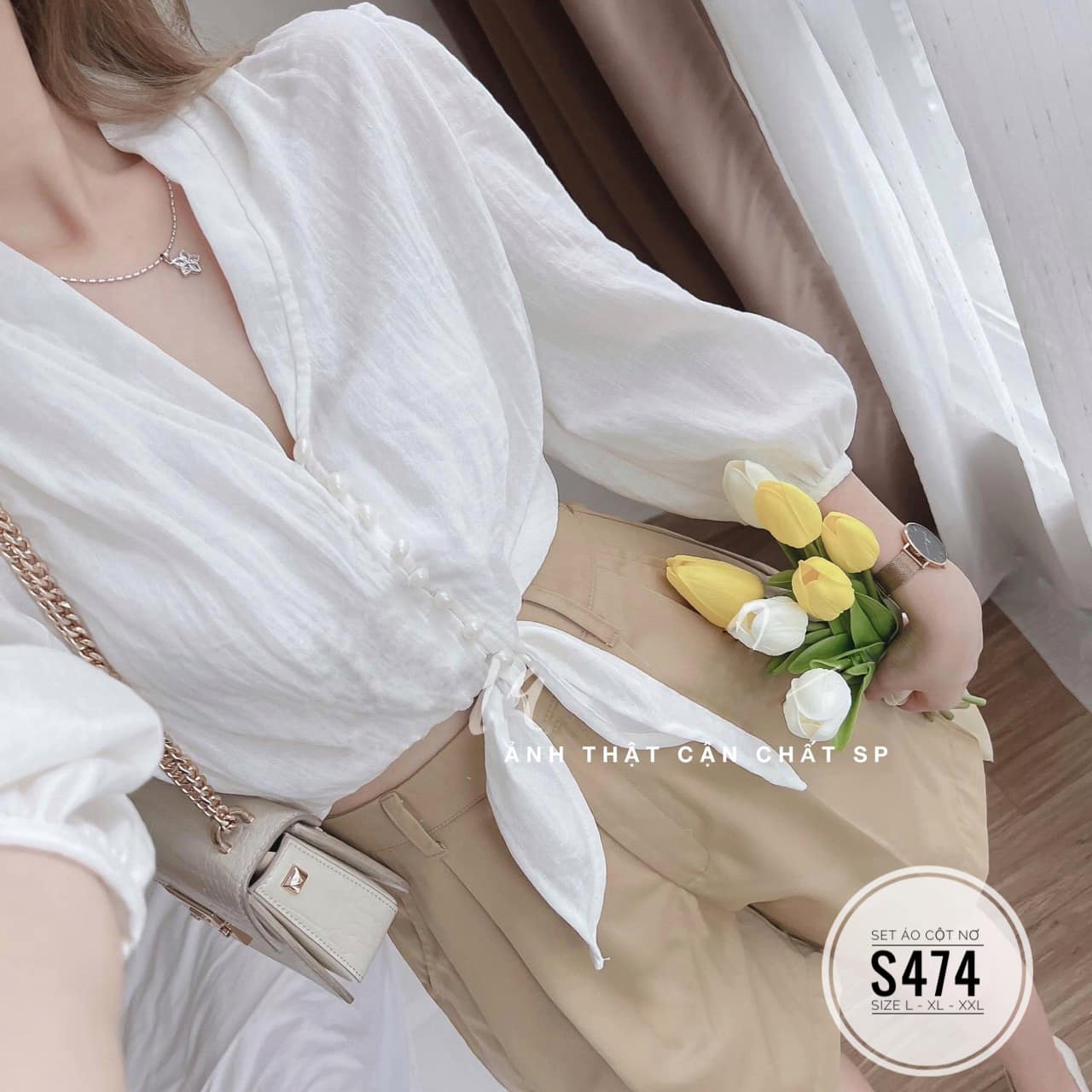 SET BIGSIZE ÁO CỘT NƠ ĐI BIỂN PHỐI QUẦN NGẮN (L-2XL)