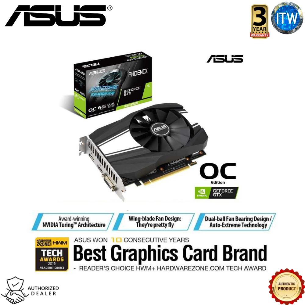 ASUS Phoenix GeForce® GTX 1660 SUPER™ OC edition 6GB GDDR6 Graphic