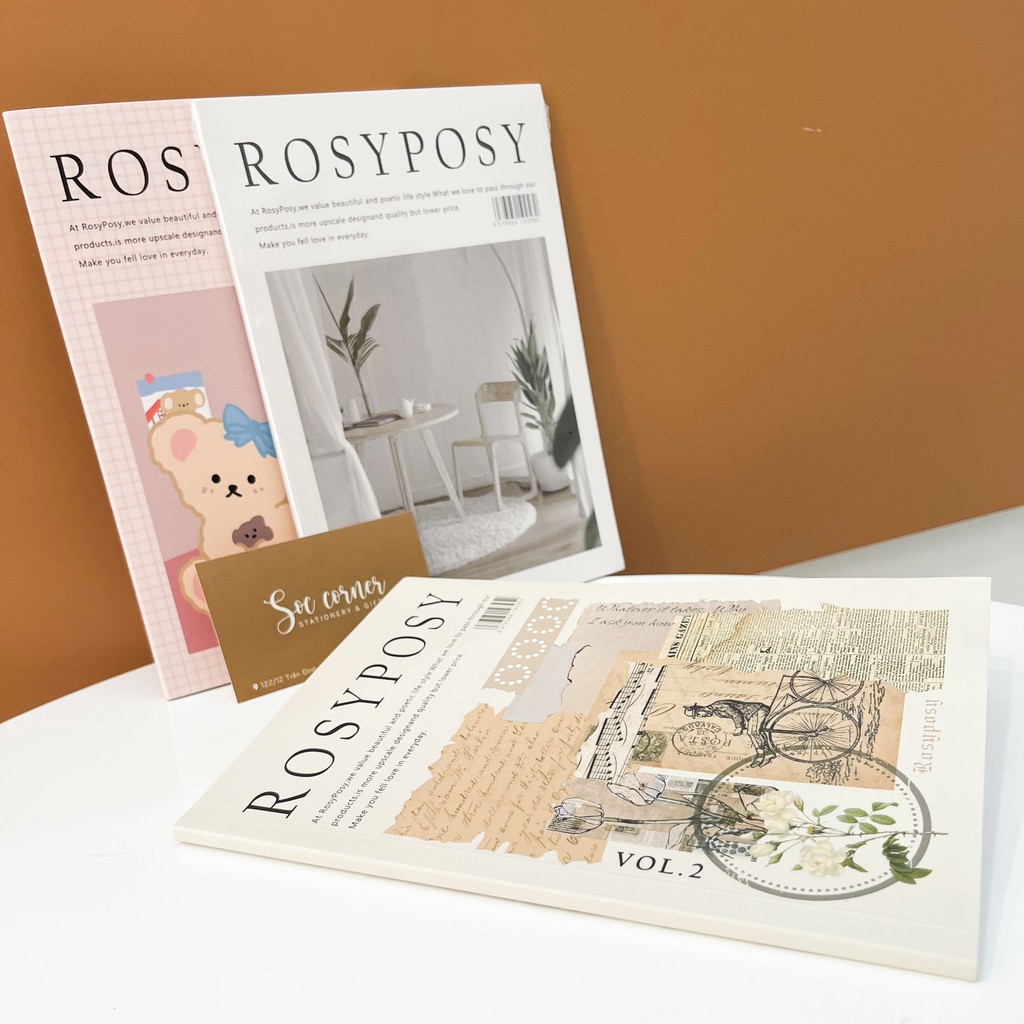 Cuốn sổ sticker dán Rosy Posy 20 tờ Vol 2