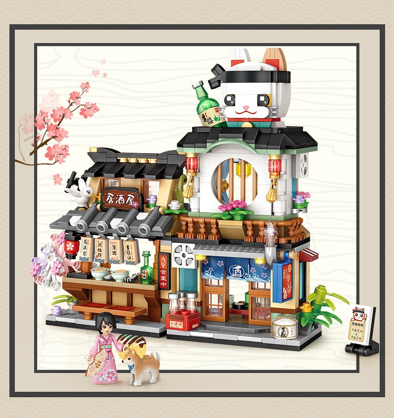 Đồ chơi lắp ráp LOZ mini mô hình Izakaya