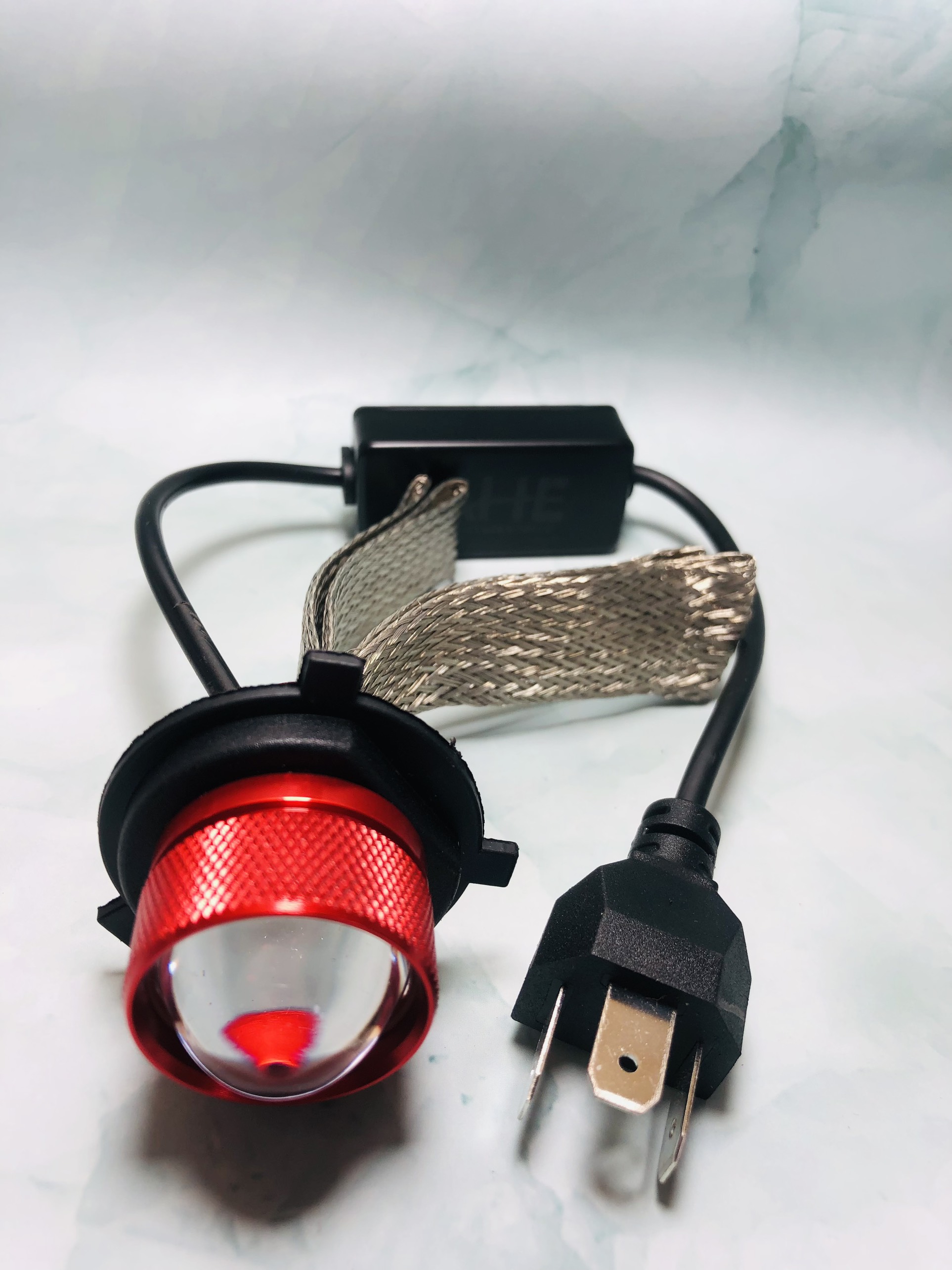 Đèn Pha Led Bi Cầu Mini Mẫu Ruby 2 Chế Độ Cos Vàng Pha Trắng