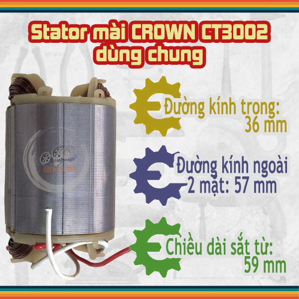 Stator mài crown ct13290, ct3002 220v