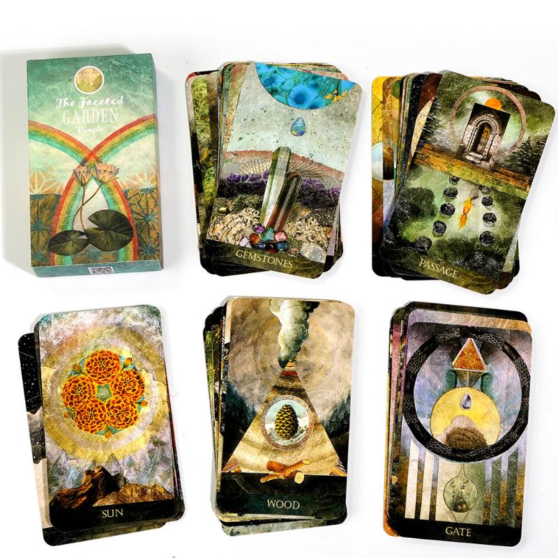10.3 x 6cm the faceted garden oracle card game