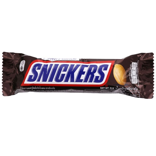 Kẹo socola nhân bơ đậu phộng Snickers thanh 51g