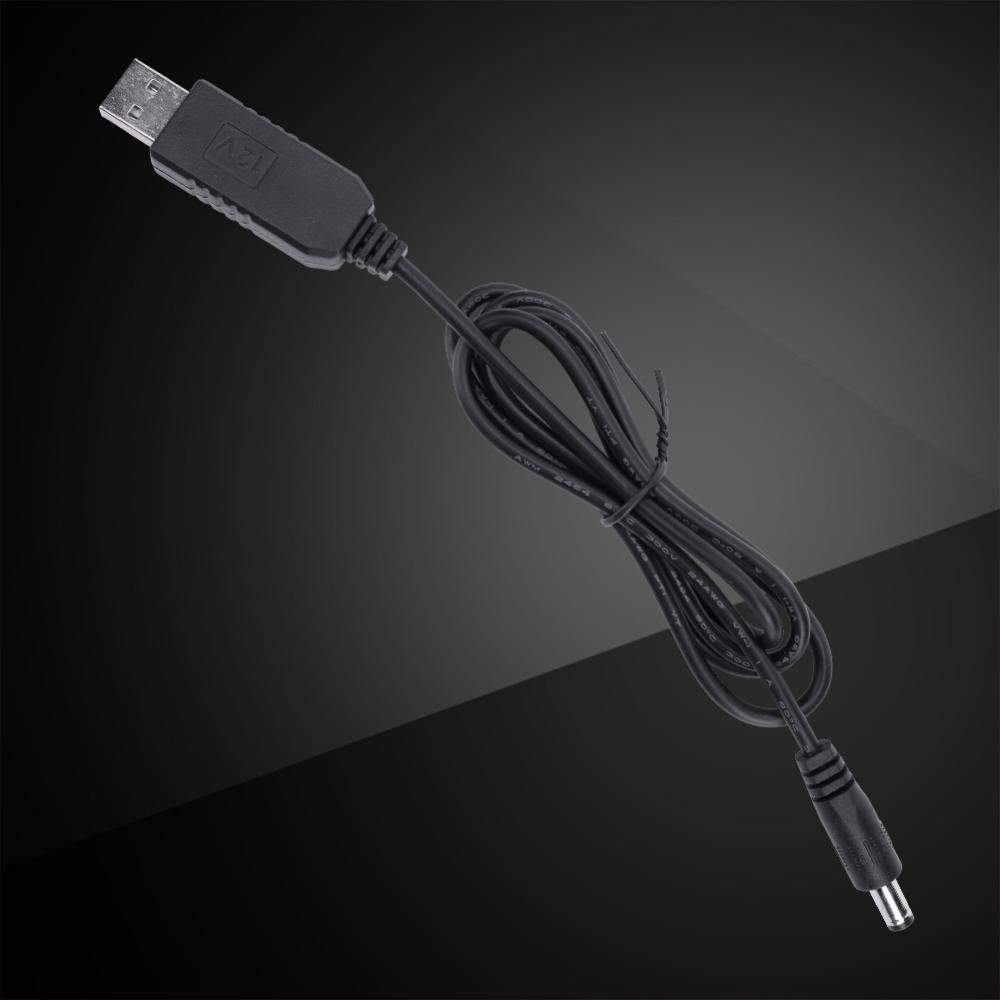 USB Power Boost Line DC To DC 5V/9V/12V USB Voltage Boost Converter Cable 2.1x5.5mm Plug